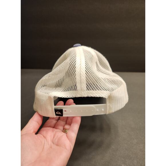 QUICKSILVER Original Red White Blue Mesh Snapback Cap Hat Surfing Surfboard LOGO - Picture 4 of 10